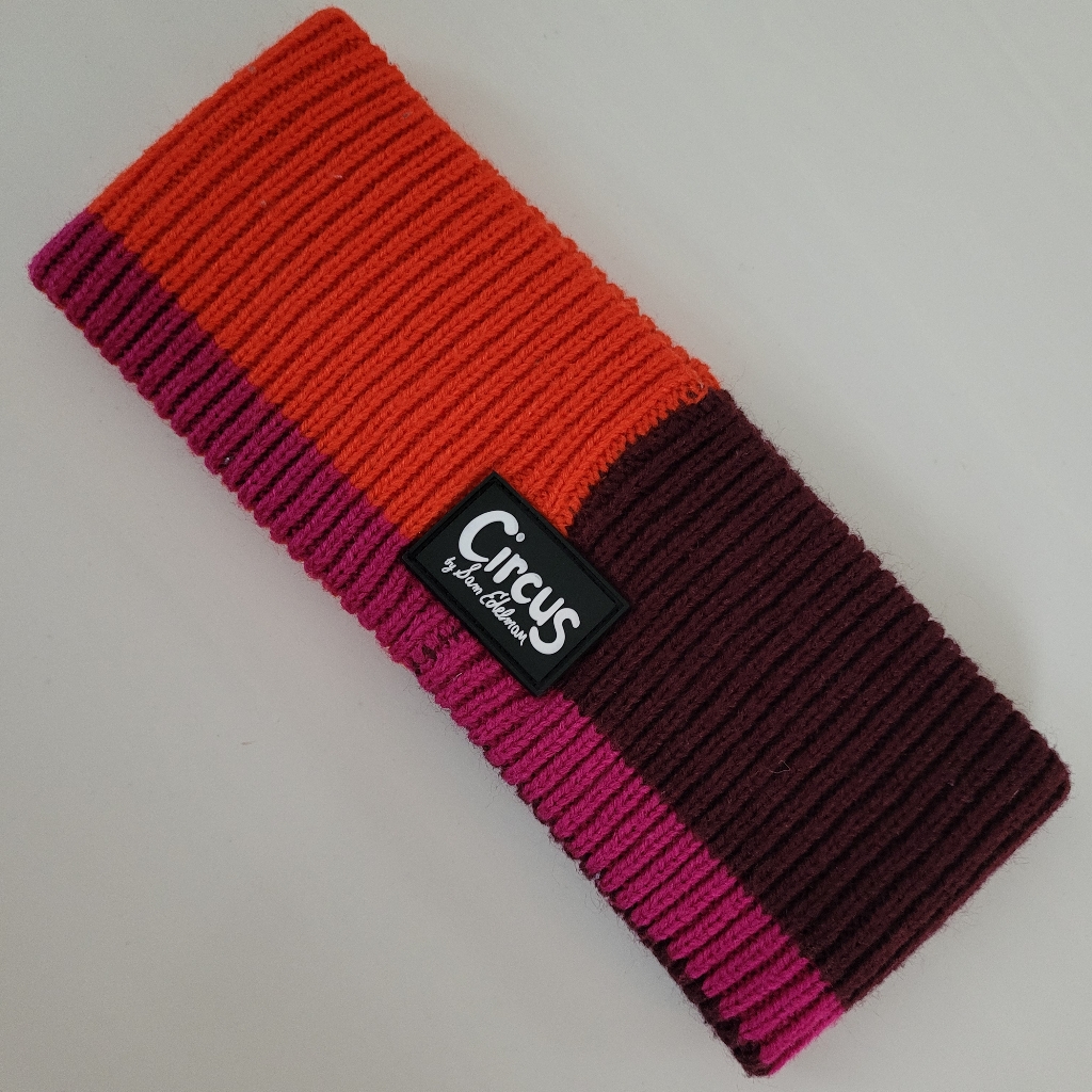 Circus By Sam Edelman Chili Red Colorblock Soft Cozy Sweater-Knit Headband Unisx
